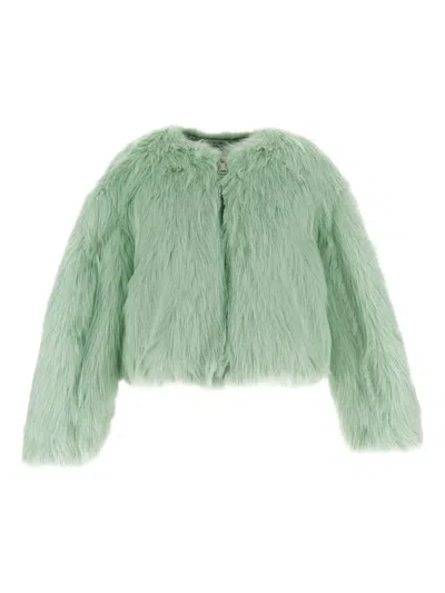 Des Phemmes Shearling Jacket In Green