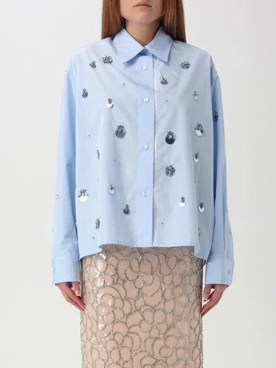 DES_PHEMMES SHIRT DES PHEMMES WOMAN COLOR BLUE,G50361009