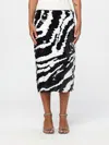 Des_phemmes Sequinned Midi Skirt In Schwarz