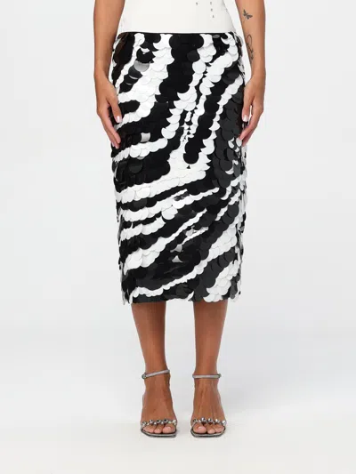 Des Phemmes Sequinned Midi Skirt In Beige