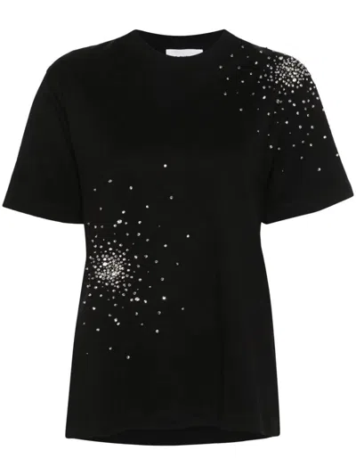 Des_phemmes Des Phemmes T-shirt With Rhinestones In Gray