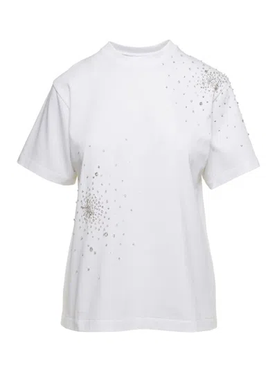 Des Phemmes Splash Embroidery T Shirt In White