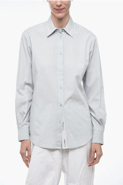 Des Phemmes Spread Collar Cotton Shirt In Grey