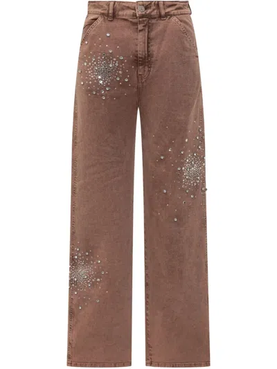 Des_phemmes Stretch-cotton Jeans In Brown