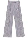 Des_phemmes Striped Trousers In Blue