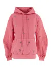 Des_phemmes Crystal-embellished Hoodie In Pink