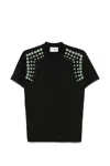 Des_phemmes Embellished Jersey T-shirt In Black