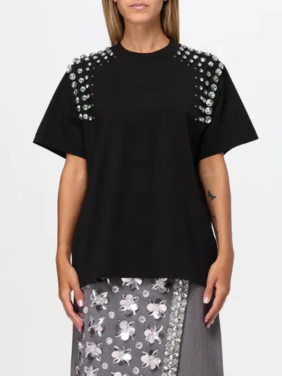 DES_PHEMMES T-SHIRT DES PHEMMES WOMAN COLOR BLACK,F94843002