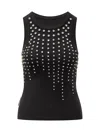 DES PHEMMES TANK TOP WITH RHINESTONES