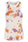 DES PHEMMES TIE DYE SPLASH EMBROIDERY TANK TOP