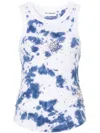 Des_phemmes Tie-dye Tank Top In Blue,white