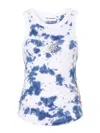 Des_phemmes Tie-dye Tank Top In Blanco