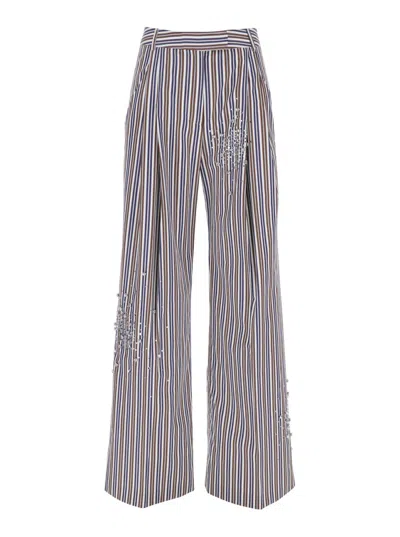 Des Phemmes Wide Suit Pant In Multicolor