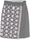 Des_phemmes Wrap Suit Skirt In Grey