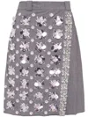 Des_phemmes Wrap Suit Skirt In Grey