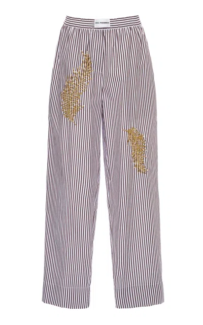 Des_phemmes Bead-embellished Cotton Pajama Pants