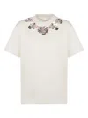 Des_phemmes Bead-embellished Crew-neck T-shirt In Neutral