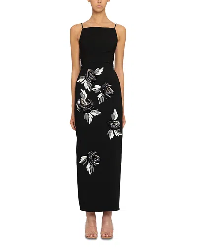 Des_phemmes Boat Neck Maxi Dress In Black