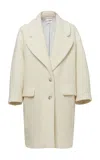 Des_phemmes Boucle Wool Cocoon Coat In Ivory