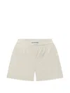 Des_phemmes White Solid Shorts In Neutral