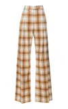 Des_phemmes Boyfriend Pant In Embroidered Tartan In Plaid