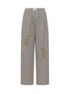 Des_phemmes Brown Relaxed Elasticated Pants In Multi
