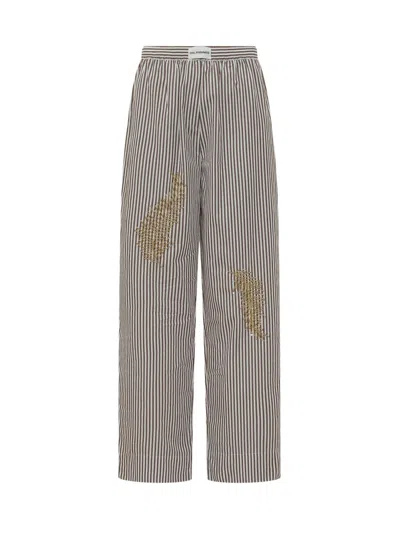 Des_phemmes Brown Relaxed Elasticated Pants In Multi