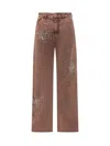 Des_phemmes Cargo Jeans In Brown
