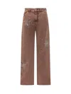 Des_phemmes Cargo Jeans In Red