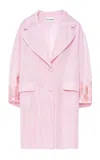 Des_phemmes Cocoon Sequin-embellished Longline Coat In Pink