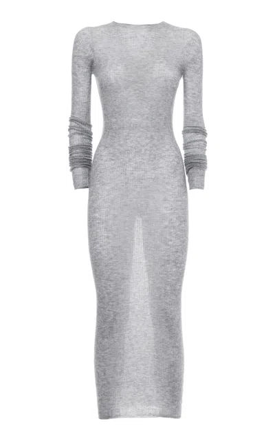 Des_phemmes Crewneck Rib Dress In Grey