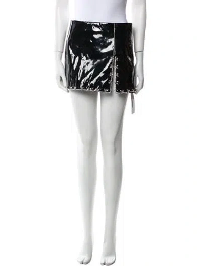 Pre-owned Des_phemmes Crystal Embellishments Mini Skirt In Black