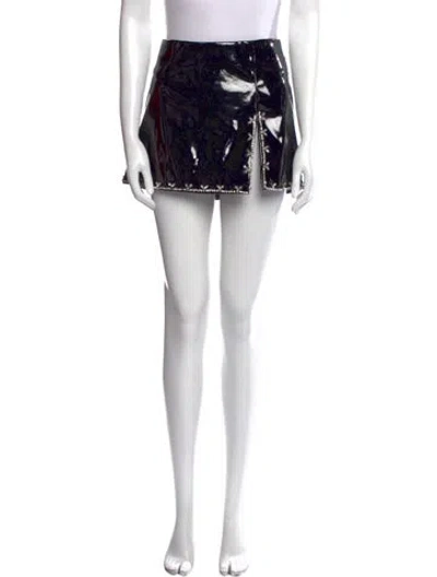 Pre-owned Des_phemmes Crystal Embellishments Mini Skirt In Black