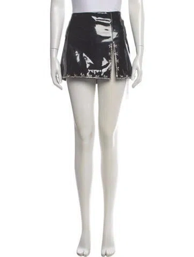 Pre-owned Des_phemmes Crystal Embellishments Mini Skirt In Black