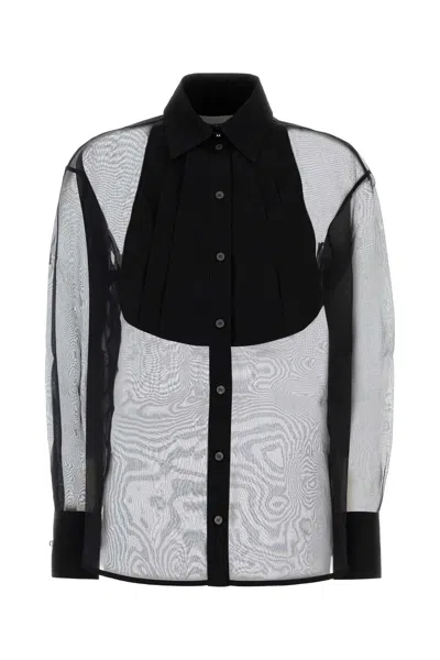 Des_phemmes Des Phemmes Camicia Silk Organza In Black