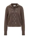 Des_phemmes Des Phemmes Chic Pullover With Innovative Design In Brown