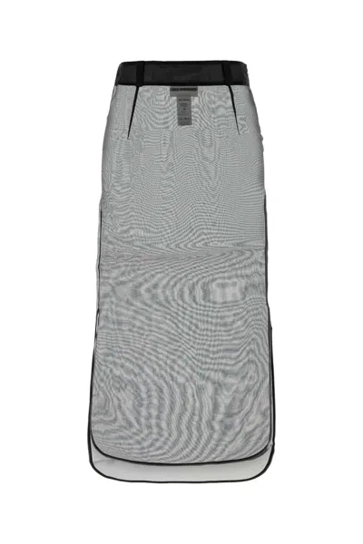 Des_phemmes Des Phemmes Gonna Midi Silk Organza In Black