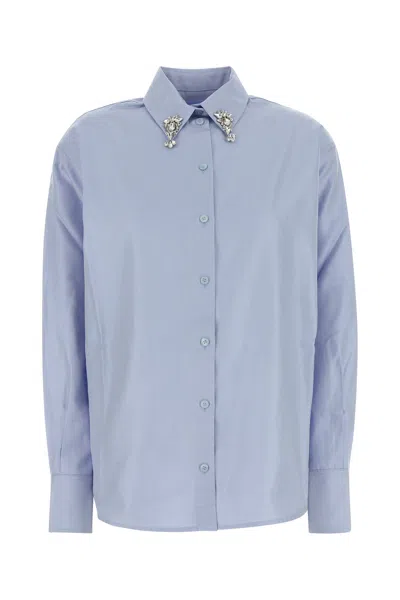 Des_phemmes Des Phemmes Light Blue Oxford Shirt