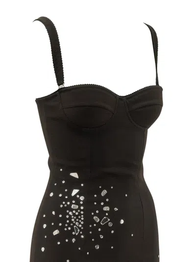 Des_phemmes Des Phemmes Long Bustier Dress In Black
