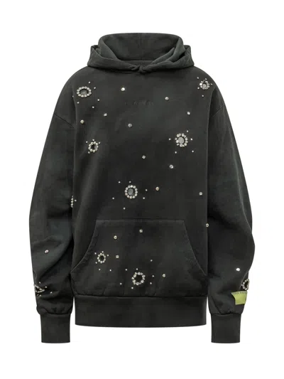 Des_phemmes Des Phemmes Oversized Hoodie In Brushed Cotton In Dark Steel