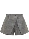 Des_phemmes Houndstooth-pattern Tailored Skort In Gray