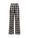 Des_phemmes Des Phemmes Plaid Pants With Crystal Details In Black