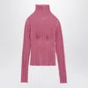 DES_PHEMMES DES PHEMMES RIBBED TURTLENECK SWEATER