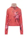 Des_phemmes Des Phemmes Turtleneck Sweater With Print In Orange