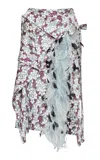 Des_phemmes Draped Panel Wrap Mini Skirt In Multi