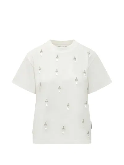 Des_phemmes Embellished Classic T-shirt In White