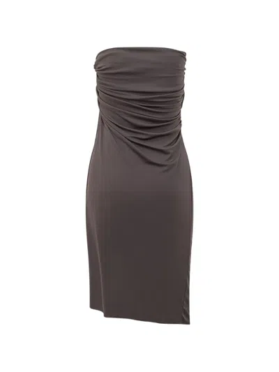 Des_phemmes Embellished Ruched Skirt In Brown