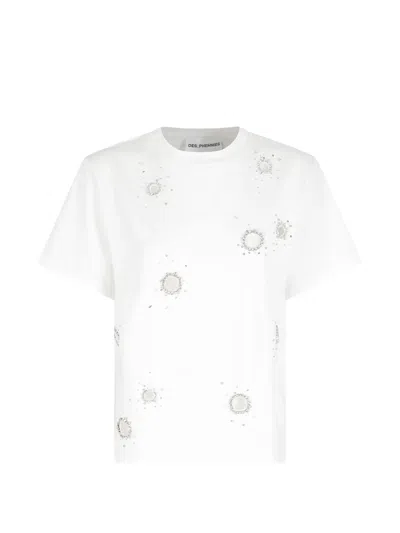 Des_phemmes Embellished T-shirt In White