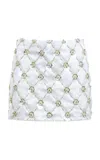 Des_phemmes Embroidered Geometric Mini Skirt In White