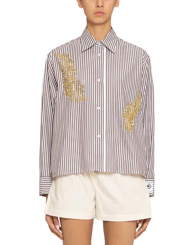 Des_phemmes Embroidered Shirt In Gray